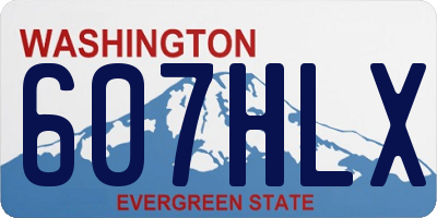 WA license plate 607HLX