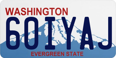 WA license plate 60IYAJ