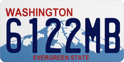 WA license plate 6122MB