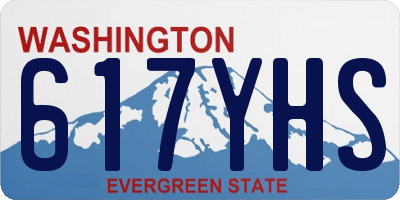 WA license plate 617YHS