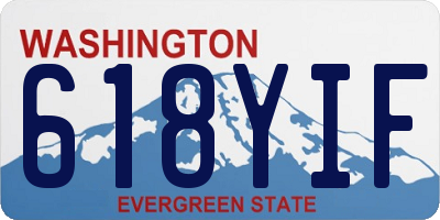 WA license plate 618YIF