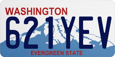 WA license plate 621YEV