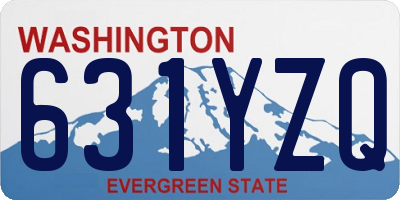 WA license plate 631YZQ