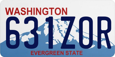 WA license plate 631ZOR