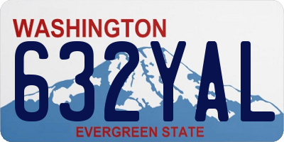 WA license plate 632YAL