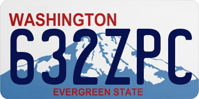 WA license plate 632ZPC