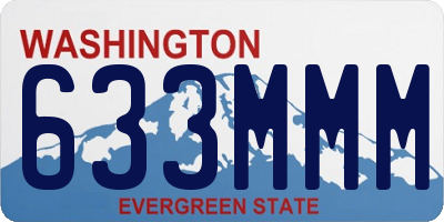 WA license plate 633MMM