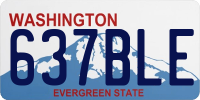 WA license plate 637BLE