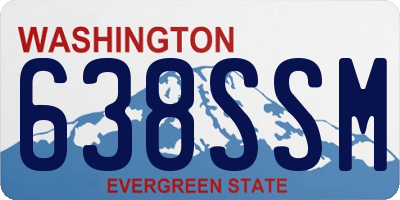 WA license plate 638SSM