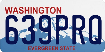 WA license plate 639PRQ