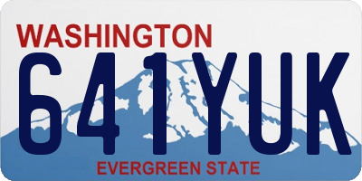 WA license plate 641YUK