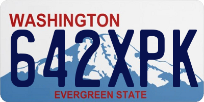 WA license plate 642XPK