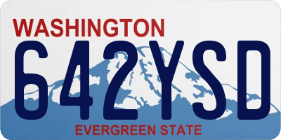 WA license plate 642YSD