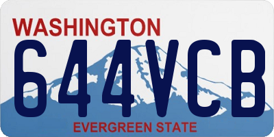 WA license plate 644VCB