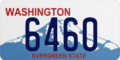 WA license plate 6460