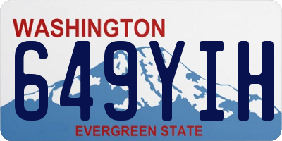 WA license plate 649YIH