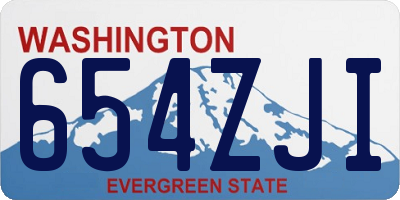 WA license plate 654ZJI