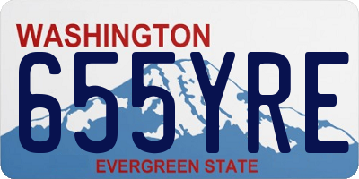 WA license plate 655YRE