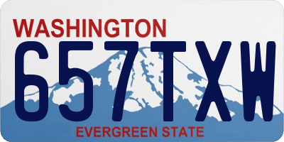 WA license plate 657TXW