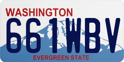 WA license plate 661WBV