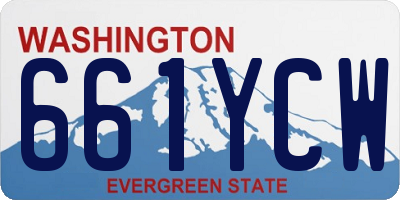 WA license plate 661YCW