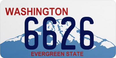 WA license plate 6626