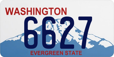 WA license plate 6627