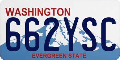 WA license plate 662YSC