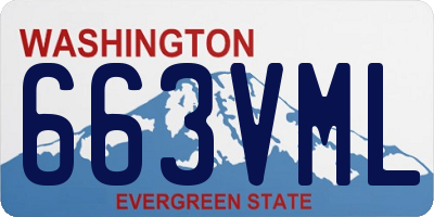 WA license plate 663VML