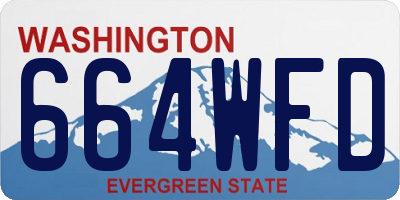 WA license plate 664WFD