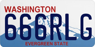 WA license plate 666RLG