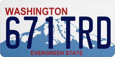 WA license plate 671TRD