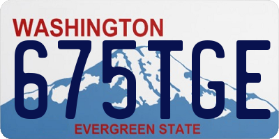 WA license plate 675TGE