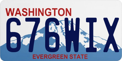 WA license plate 676WIX