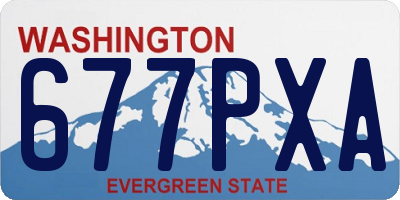 WA license plate 677PXA