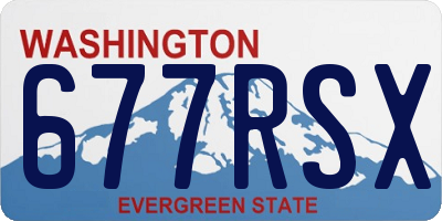 WA license plate 677RSX