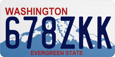 WA license plate 678ZKK