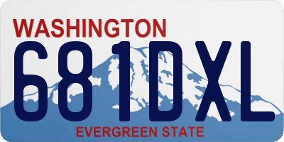 WA license plate 681DXL