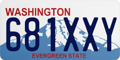 WA license plate 681XXY