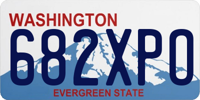 WA license plate 682XPO