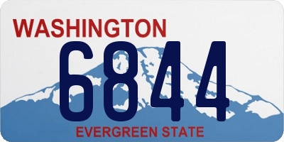 WA license plate 6844