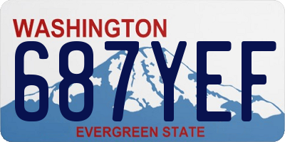 WA license plate 687YEF