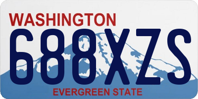 WA license plate 688XZS