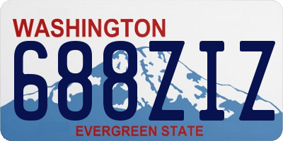 WA license plate 688ZIZ