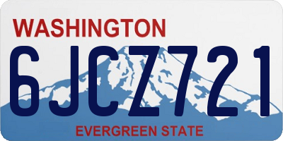 WA license plate 6JCZ721