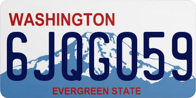 WA license plate 6JQGO59