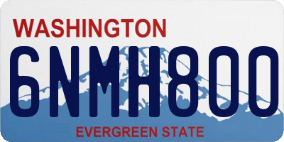 WA license plate 6NMH800