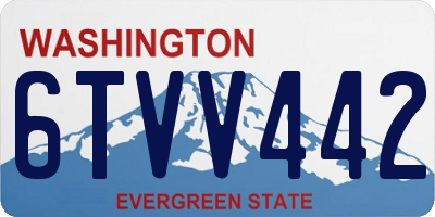 WA license plate 6TVV442