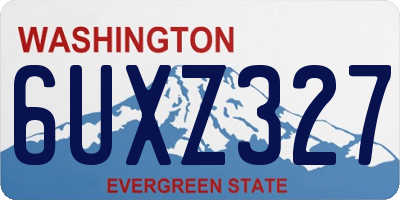 WA license plate 6UXZ327