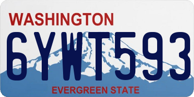 WA license plate 6YWT593